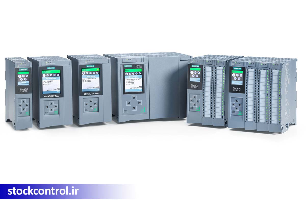نمایی از چند ماژول پردازنده پی ال سی s7-1500 زیمنس
